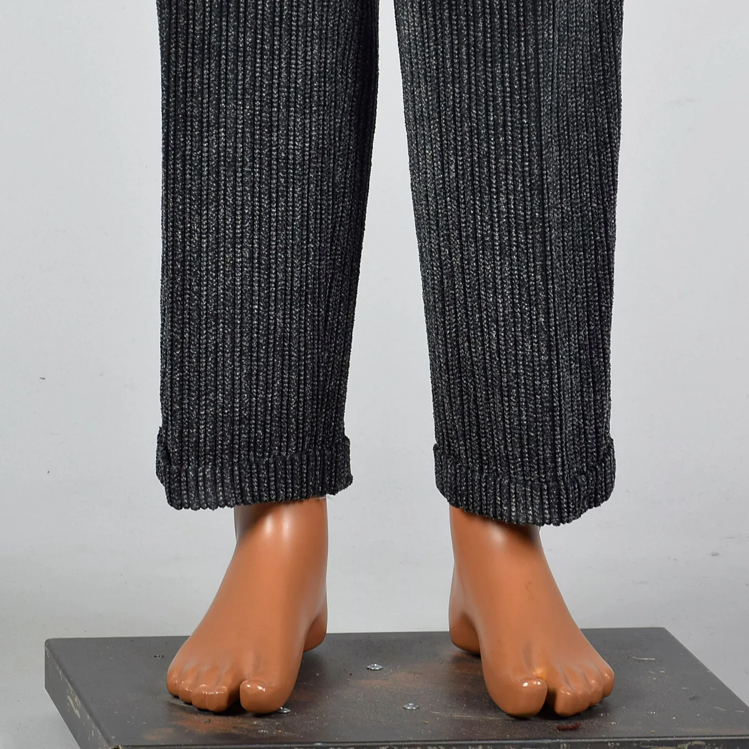 41S  Medium 1980s Charcoal Corduroy Two Piece Suit