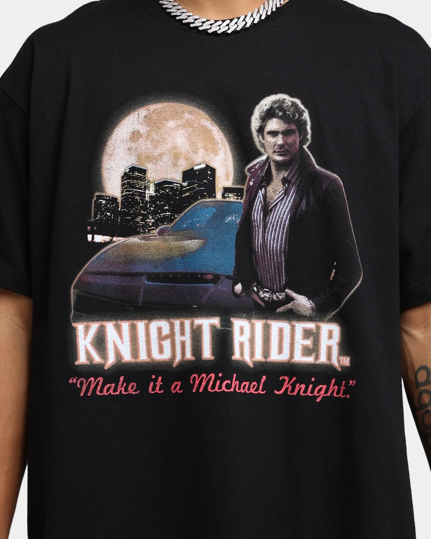 American Thrift X Knight Rider Make It Michael Knight T-Shirt Black