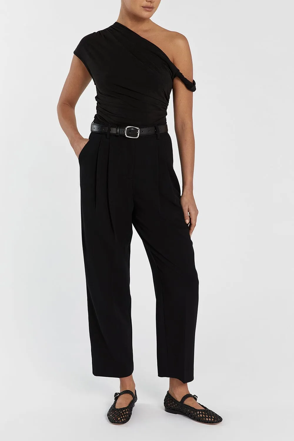 CAREY BLACK TAPERED PANT