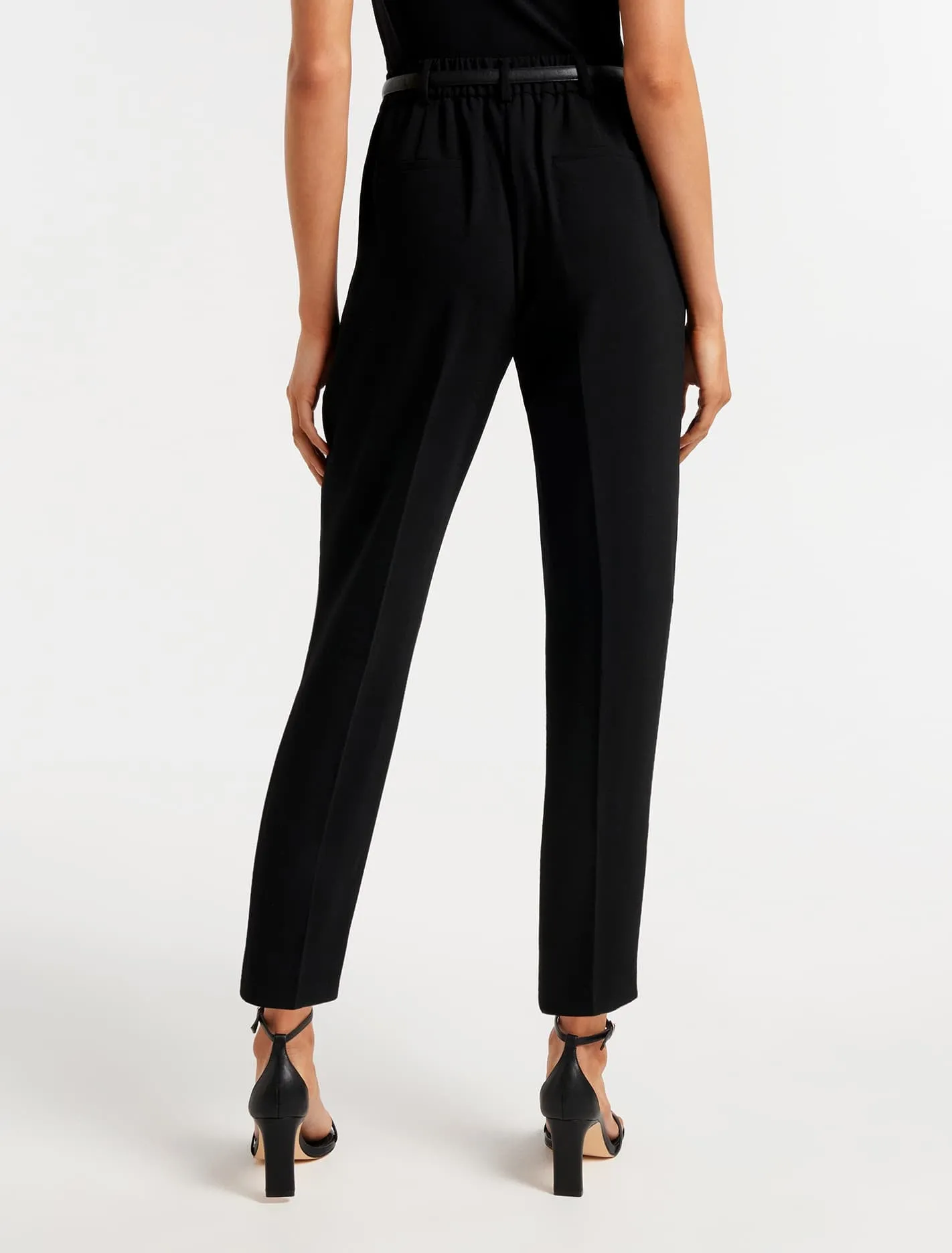 Carmen Petite Belted Tapered Pants