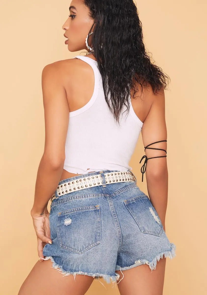 Country Dreamin' Star Denim Shorts