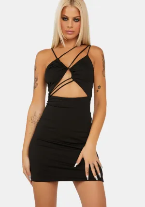 Dark Time To Party Cutout Mini Dress