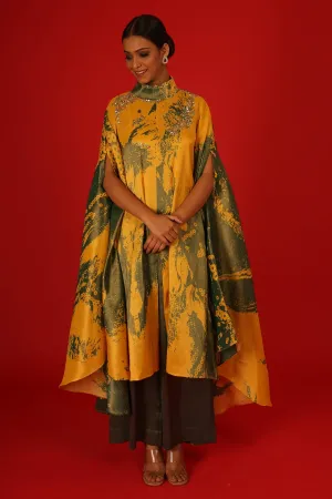 Embroidered Tissue Kaftan & Palazzo