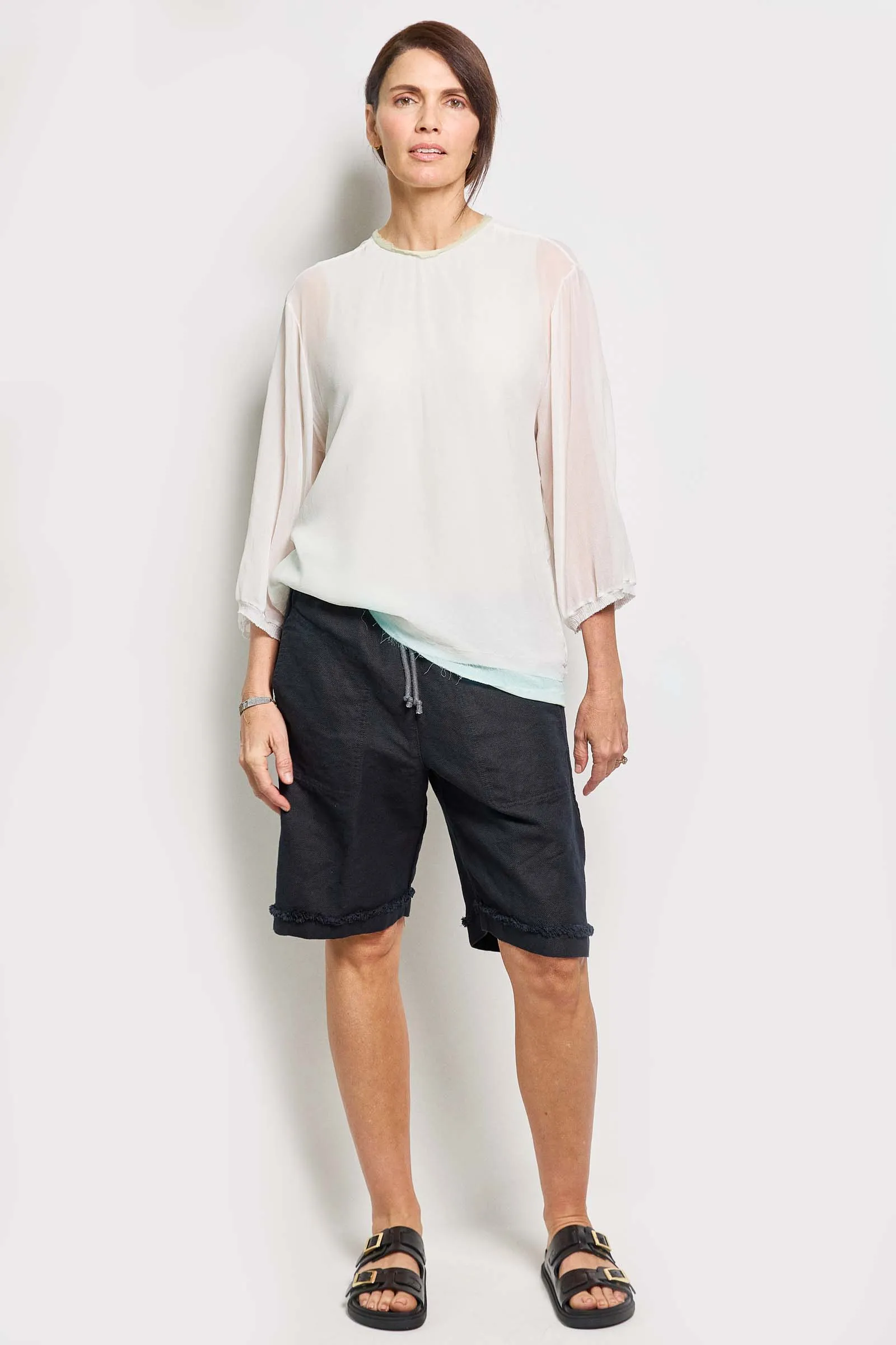 george silk georgette tee