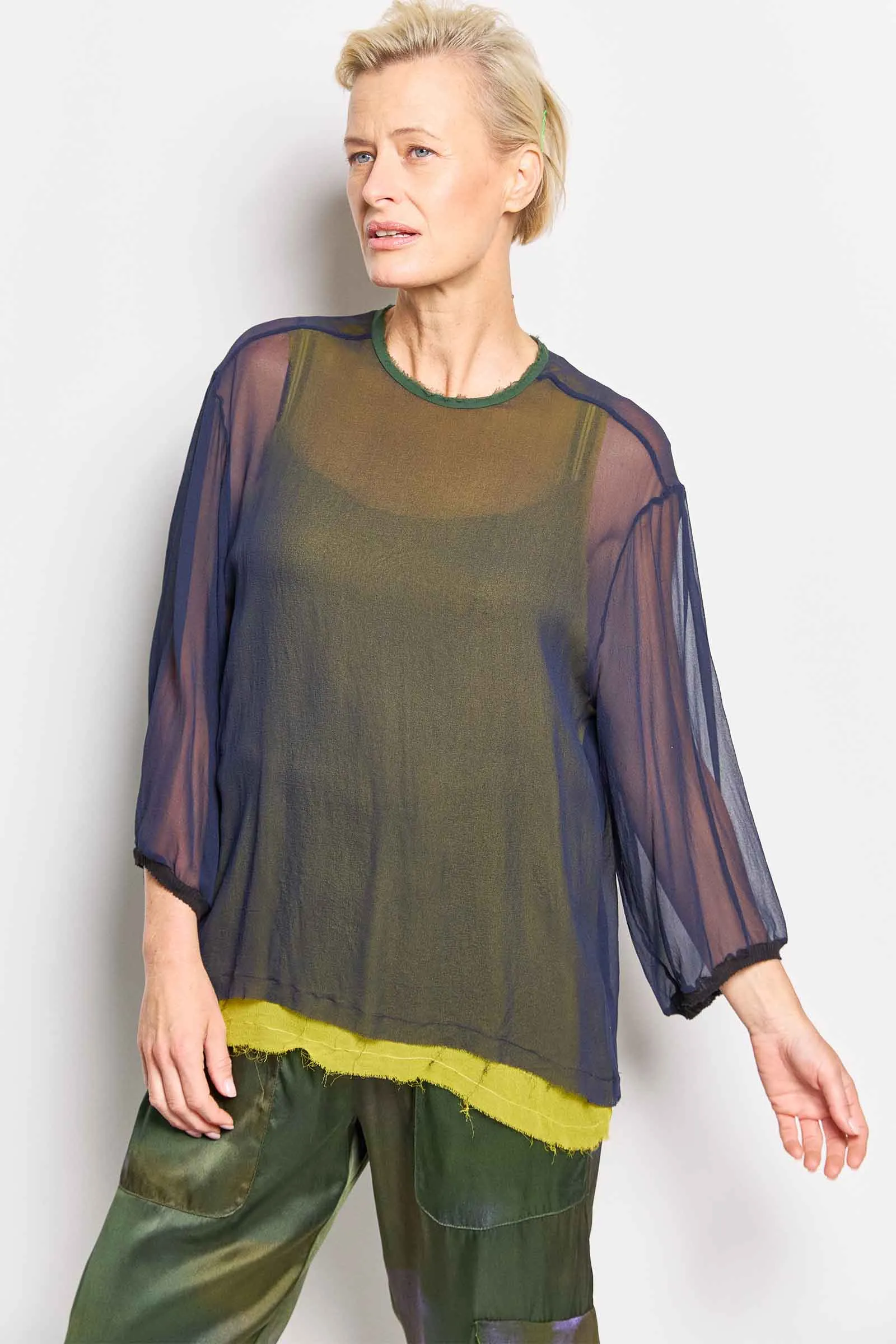george silk georgette tee