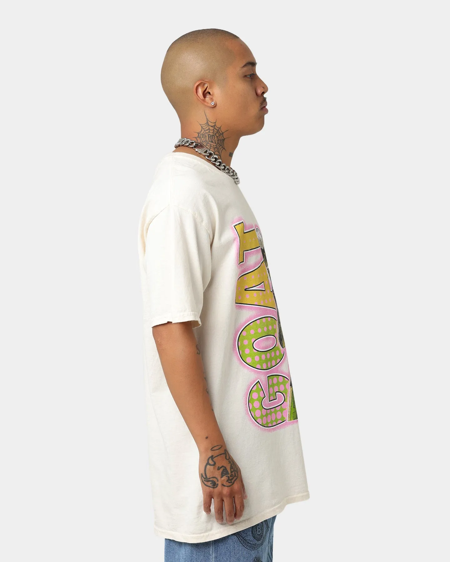 Goat Crew Bob Cut Skelly T-Shirt Off White