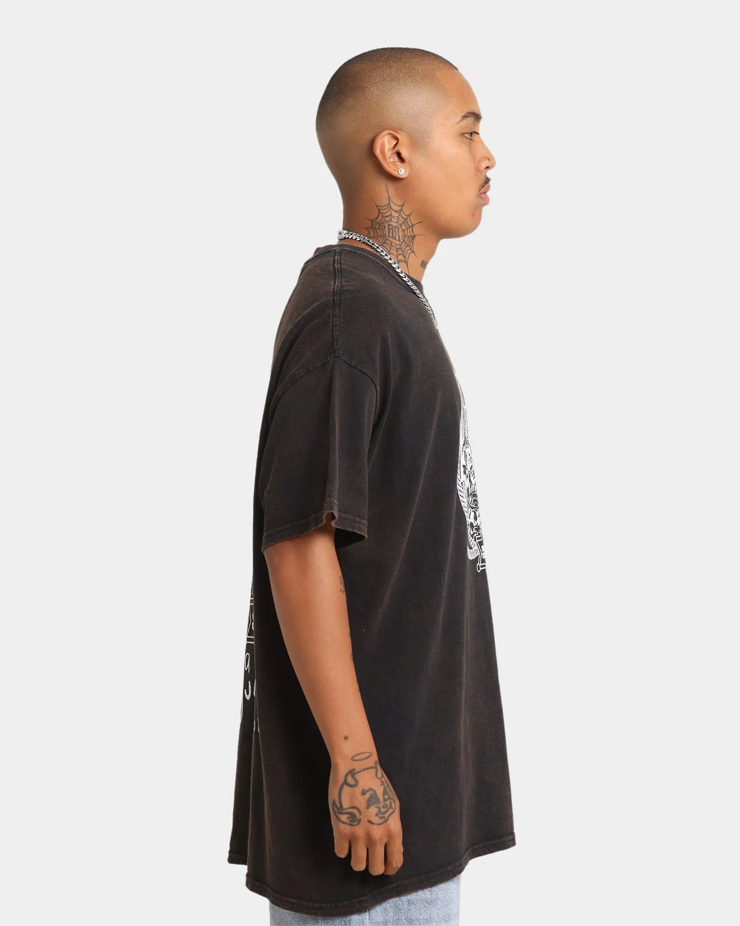 Goat Crew Cowboy Drawing Vintage T-Shirt Black Wash