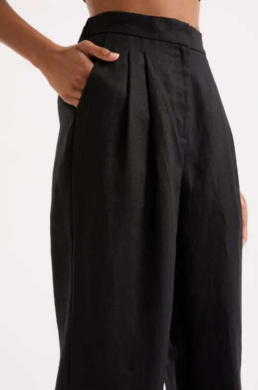 Ingrid Linen Pant Black