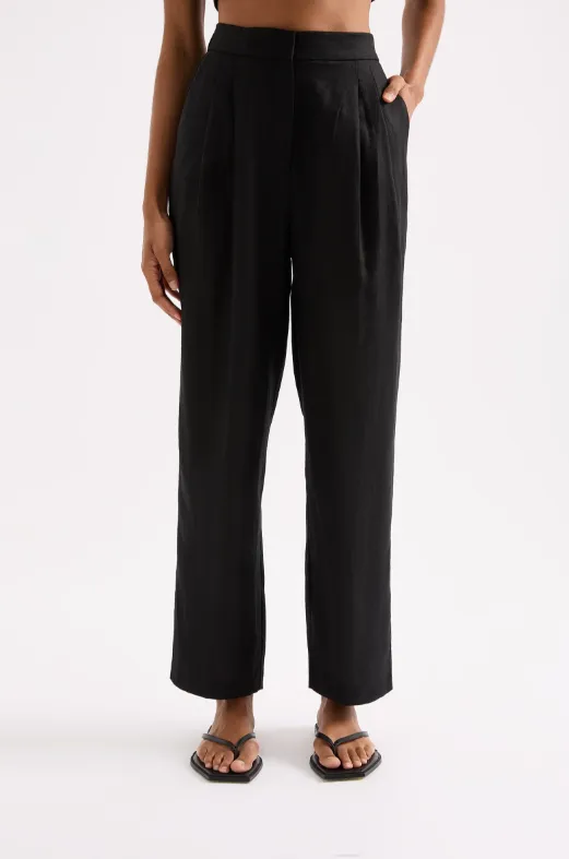 Ingrid Linen Pant Black