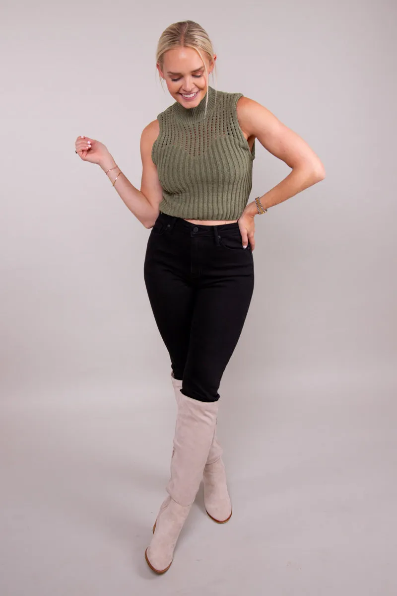 Inner Beauty Top- Olive - Large - FINAL SALE