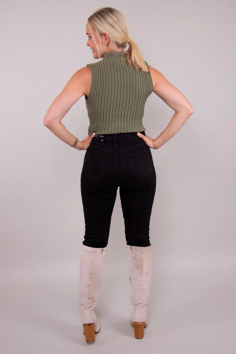 Inner Beauty Top- Olive - Large - FINAL SALE