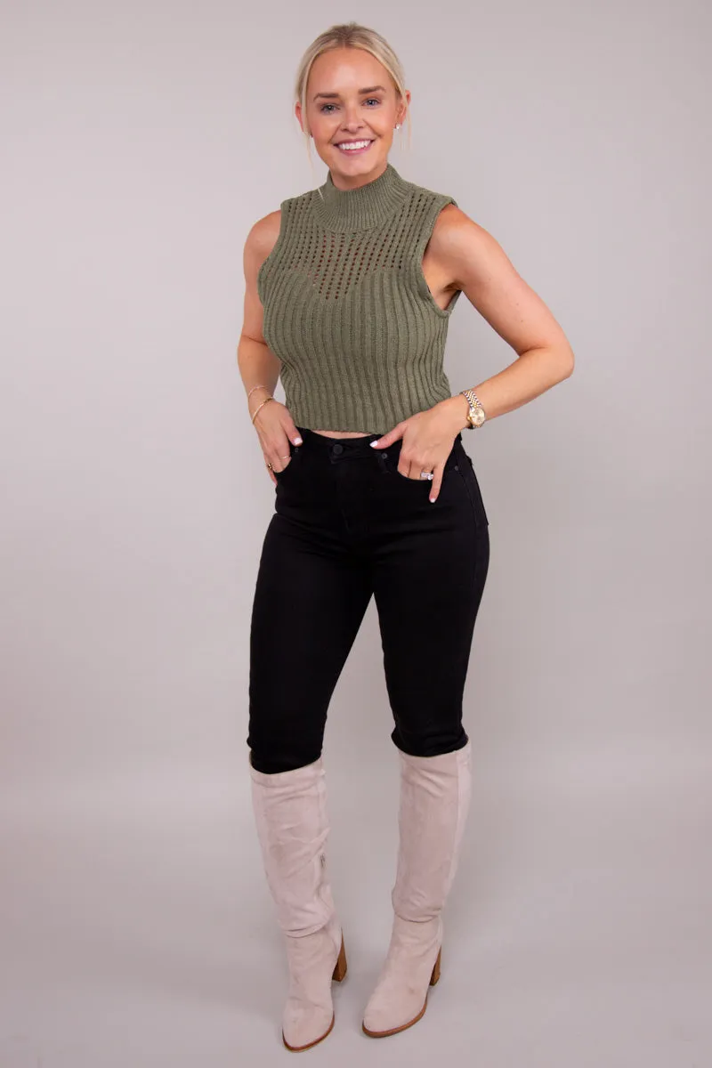 Inner Beauty Top- Olive - Large - FINAL SALE