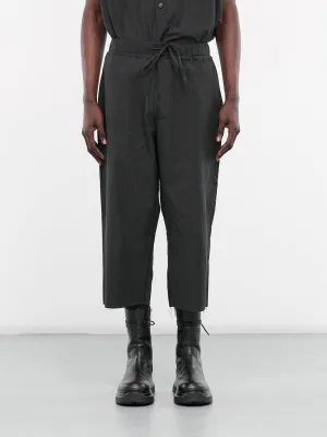 Jacquard Cropped Pants (AIR03P009-BLACK)