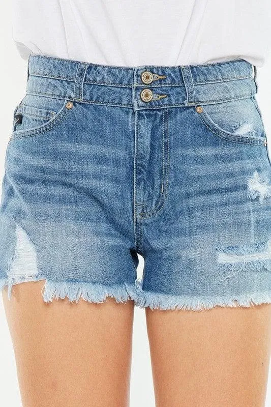 Kan Can USA High Rise Mom Shorts