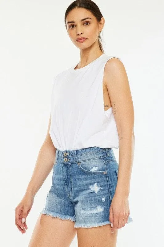 Kan Can USA High Rise Mom Shorts