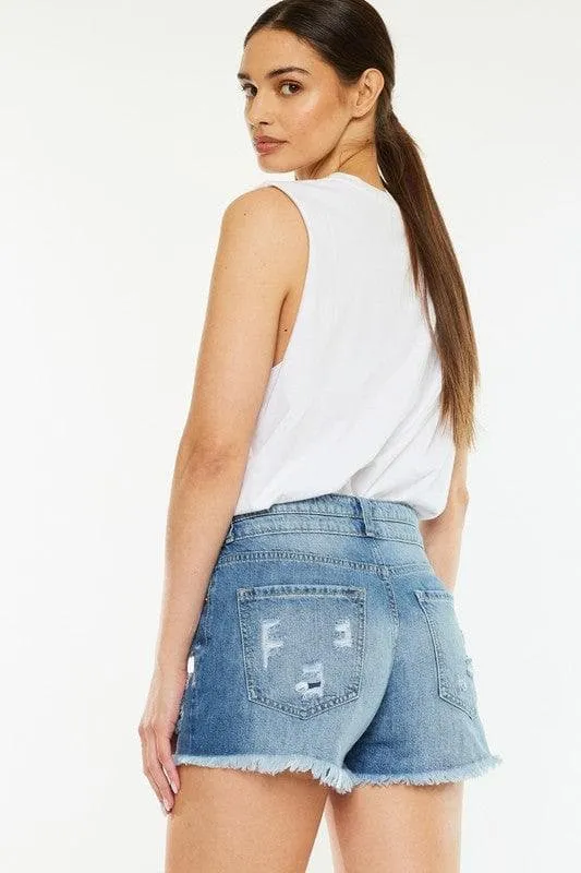 Kan Can USA High Rise Mom Shorts