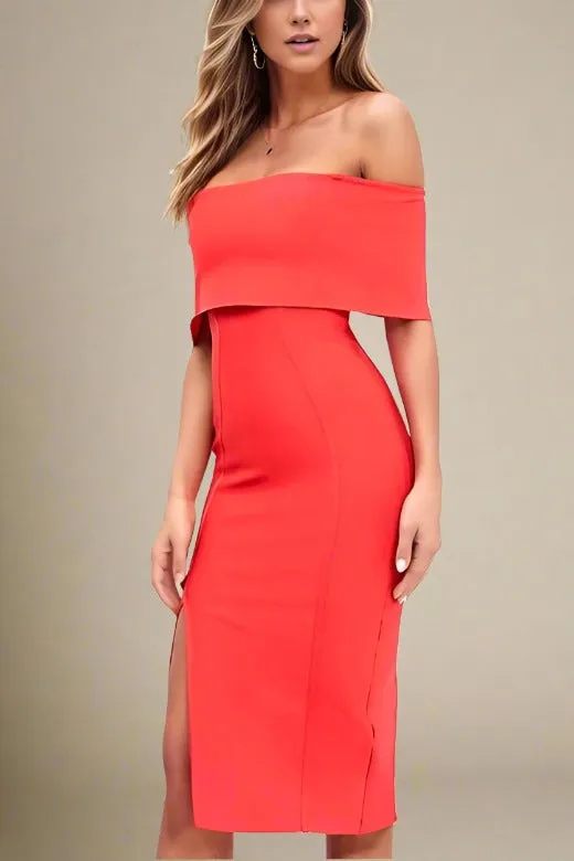 Kristina Bodycon Dress Dress - Lipstick Red