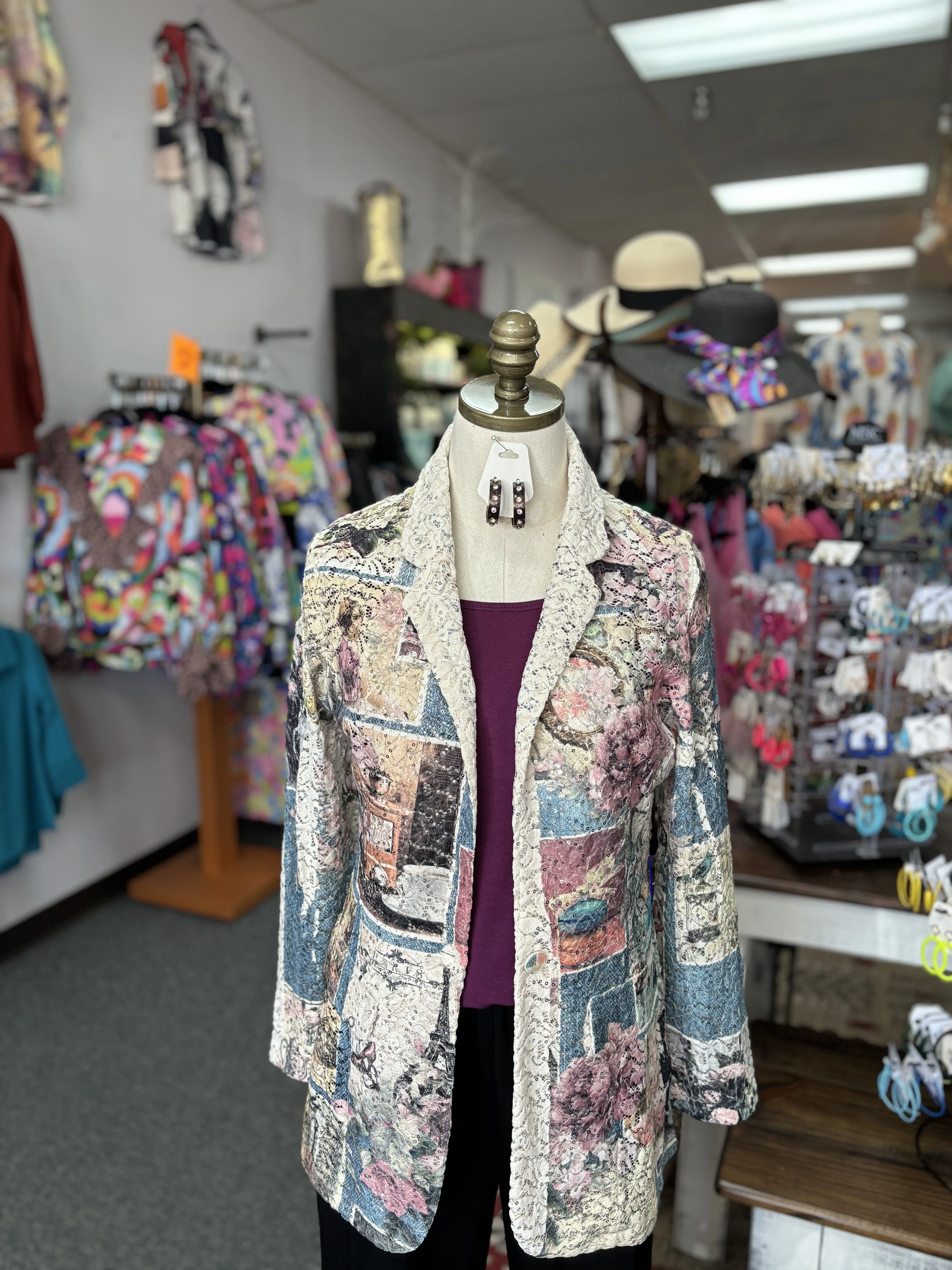 Lace And Sequin Blazer