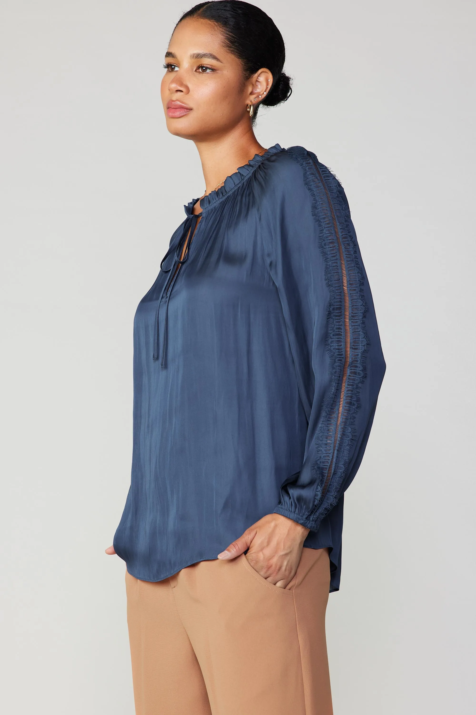 Lace Panel Blouse