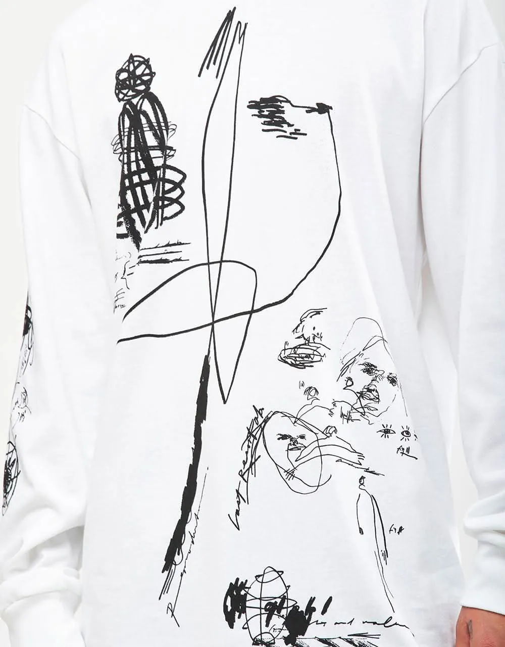 Last Resort AB x Julian Smith Expando L/S T-Shirt - White/Black