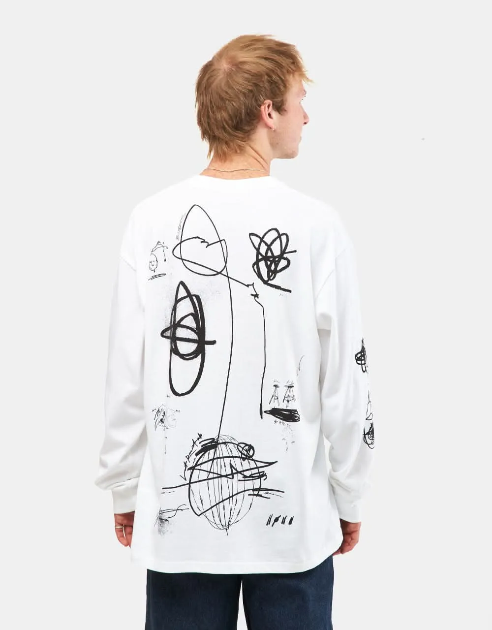 Last Resort AB x Julian Smith Expando L/S T-Shirt - White/Black