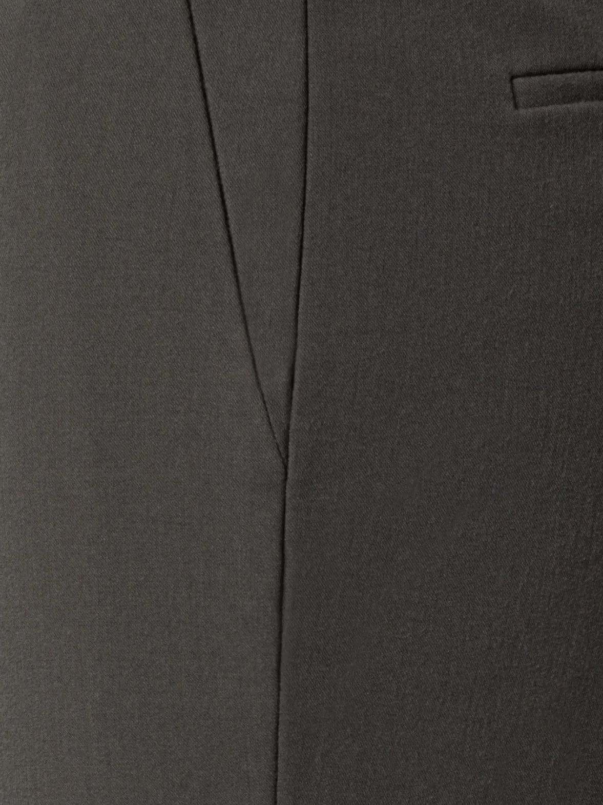 Lyocell Wool Stretch Gabardine Tapered Cropped Pants