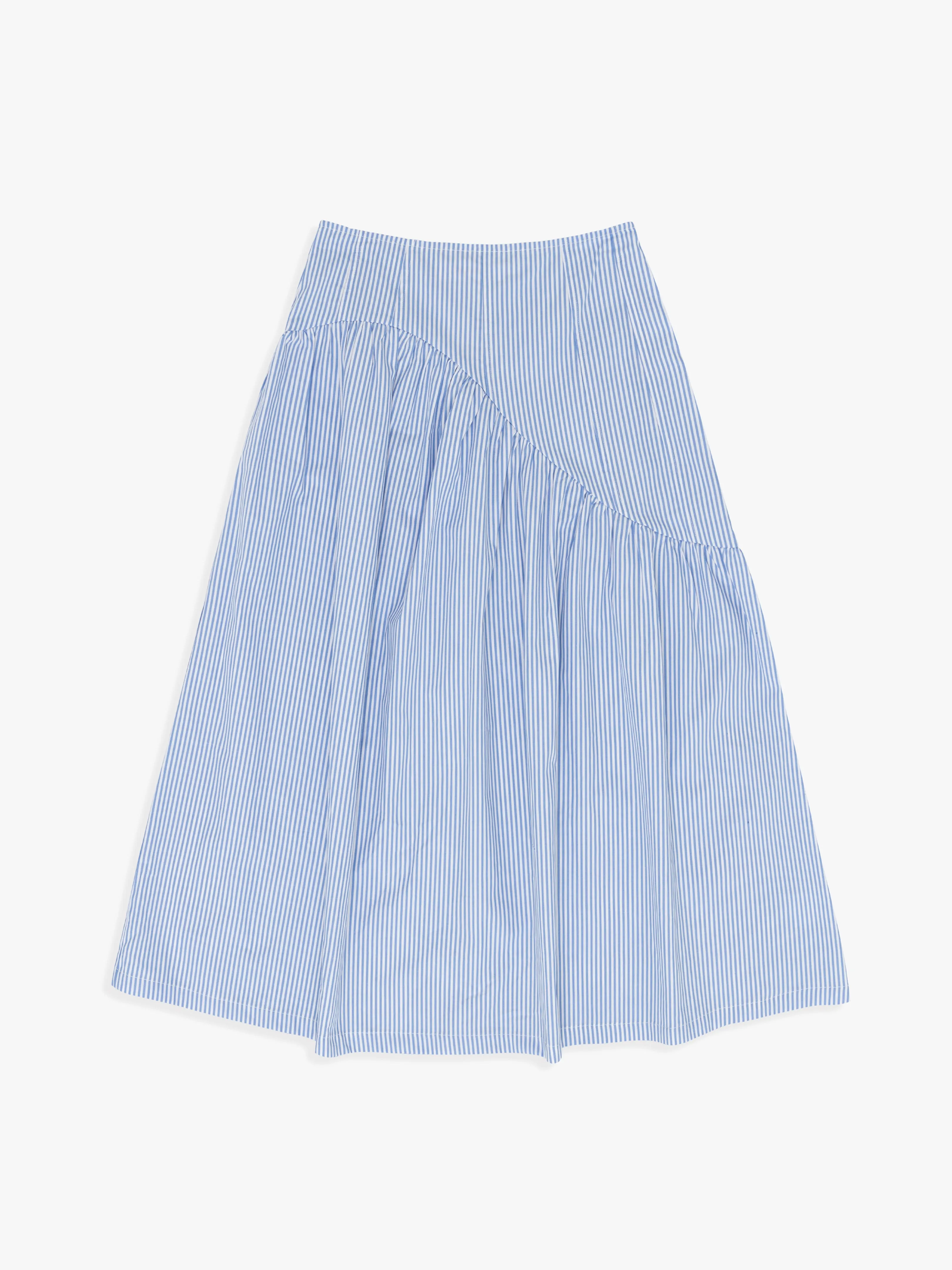Maeve Midi Skirt - Blue Stripe