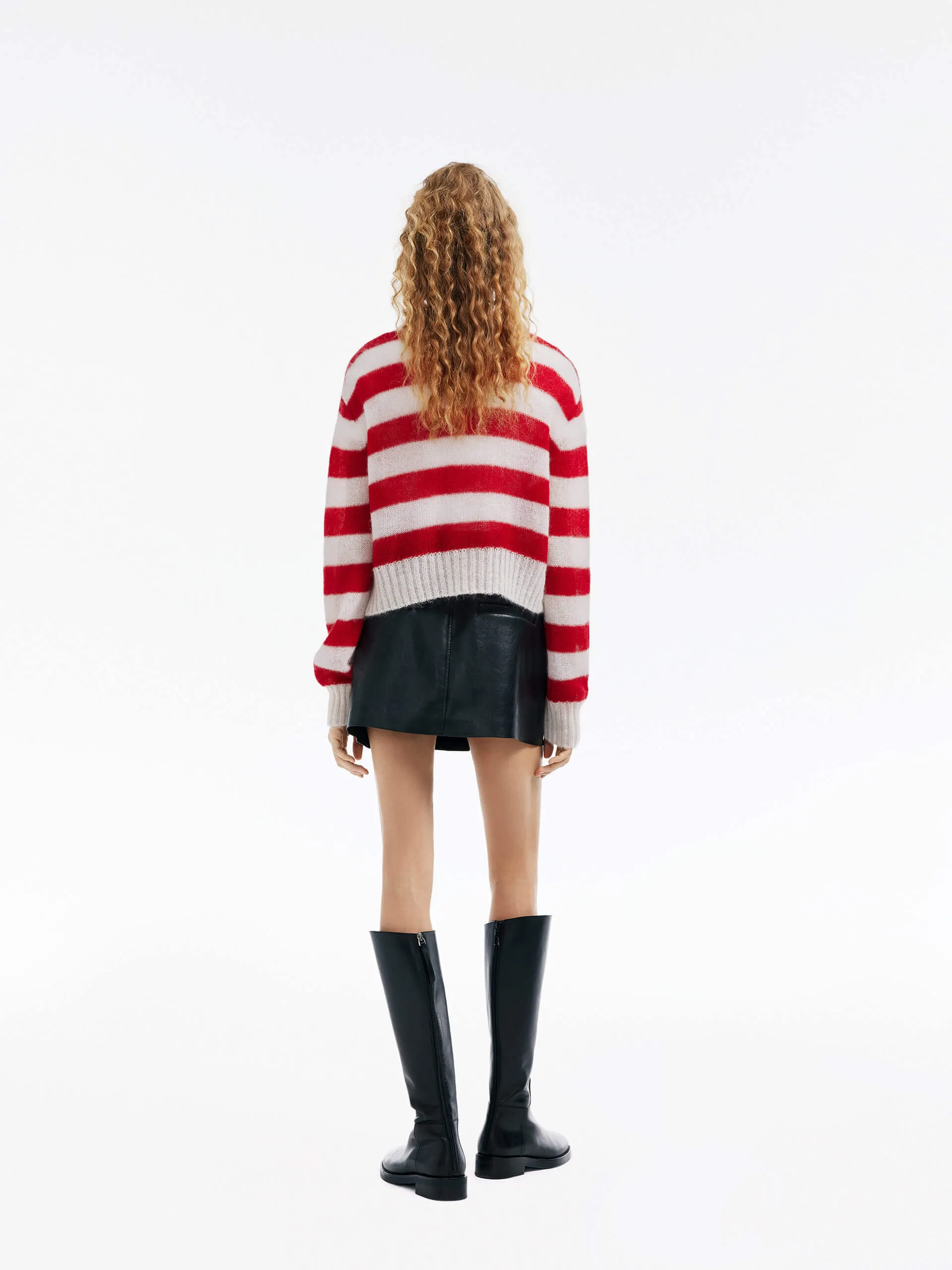 Mohair Blend Knit Cardigan