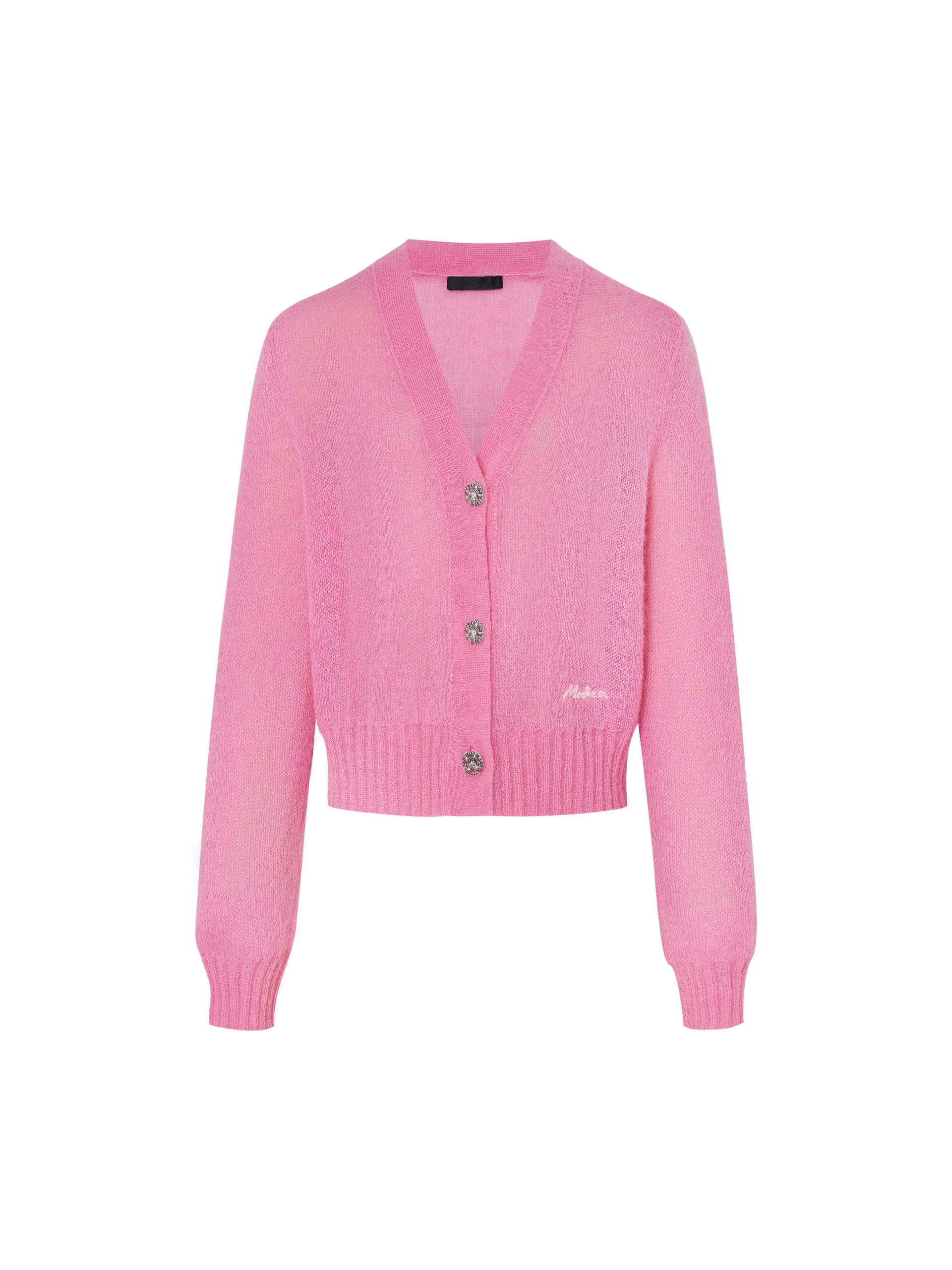 Mohair Blend Knit Cardigan