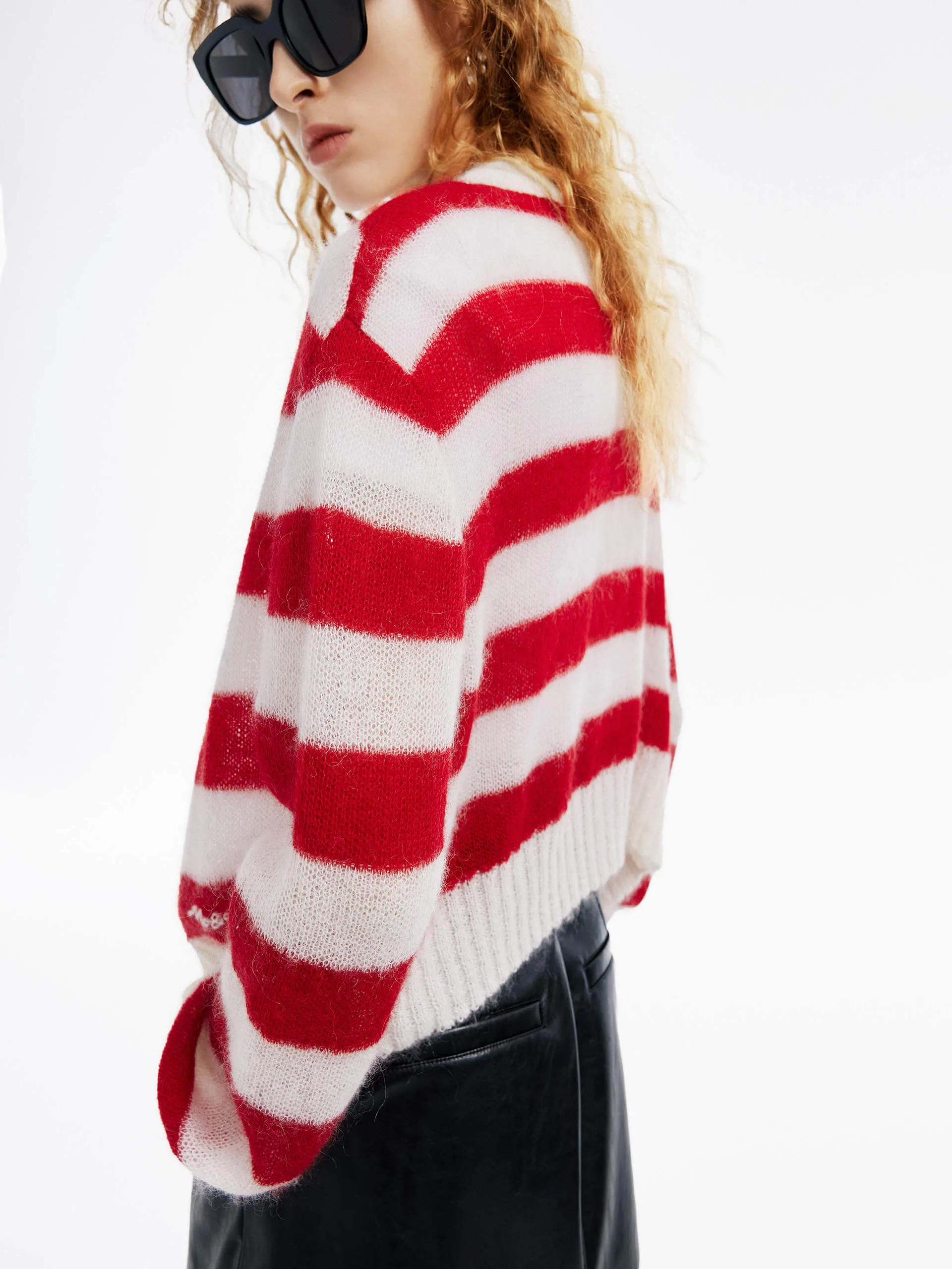 Mohair Blend Knit Cardigan