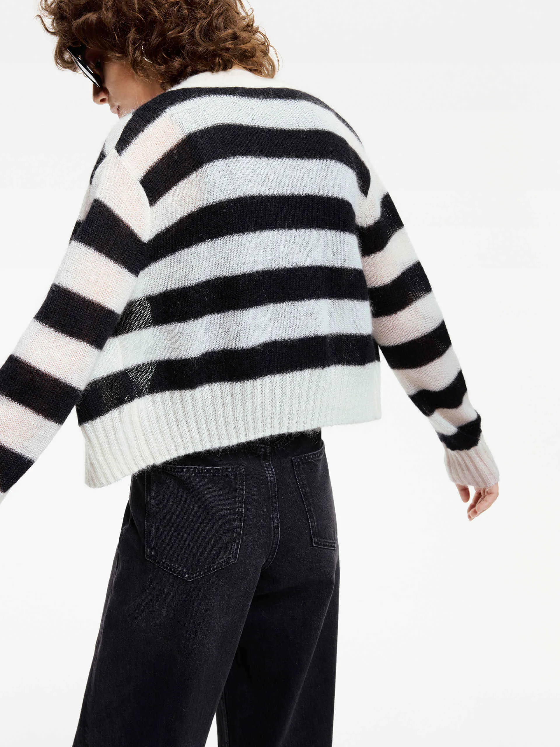 Mohair Blend Knit Cardigan