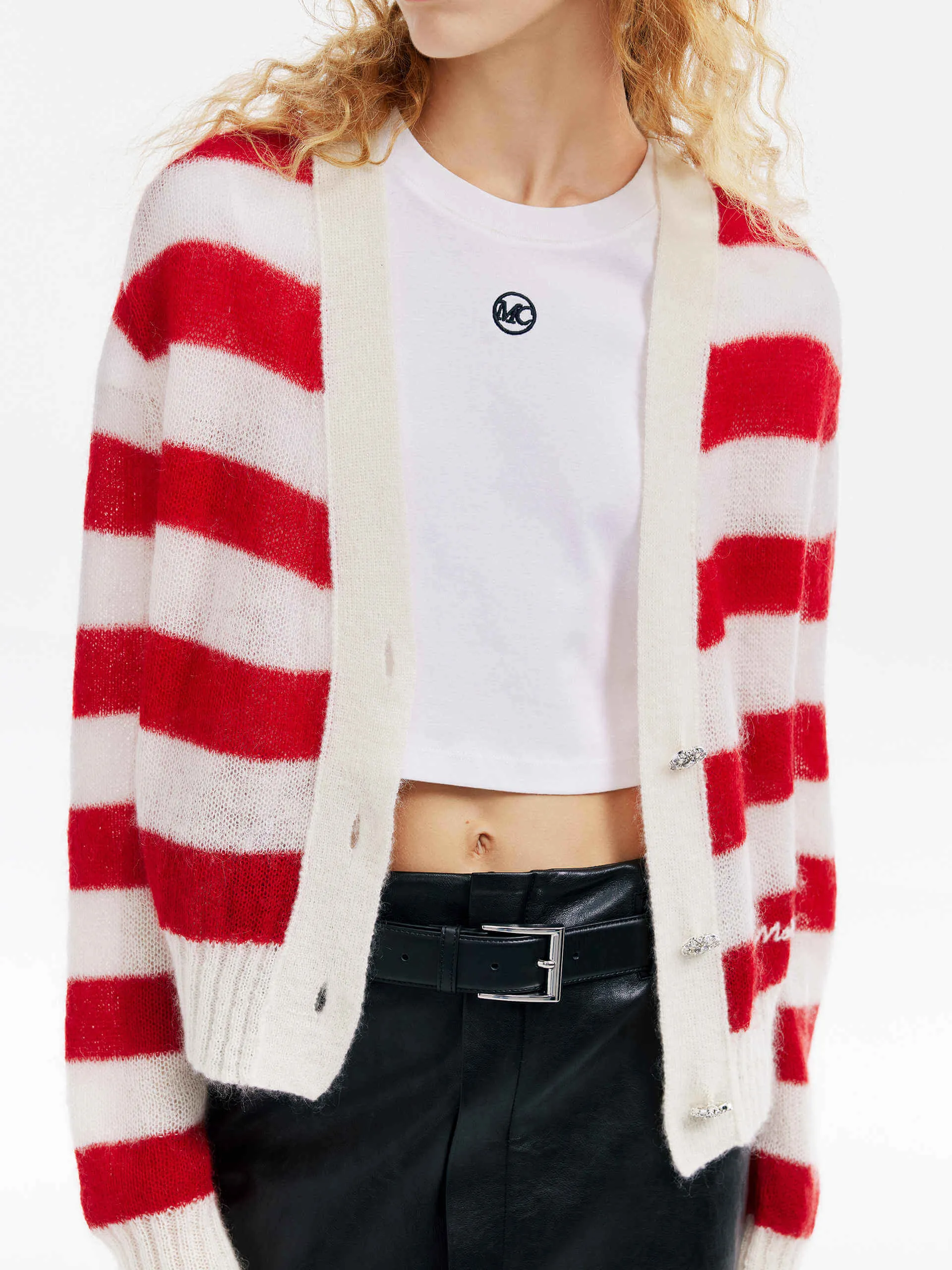 Mohair Blend Knit Cardigan