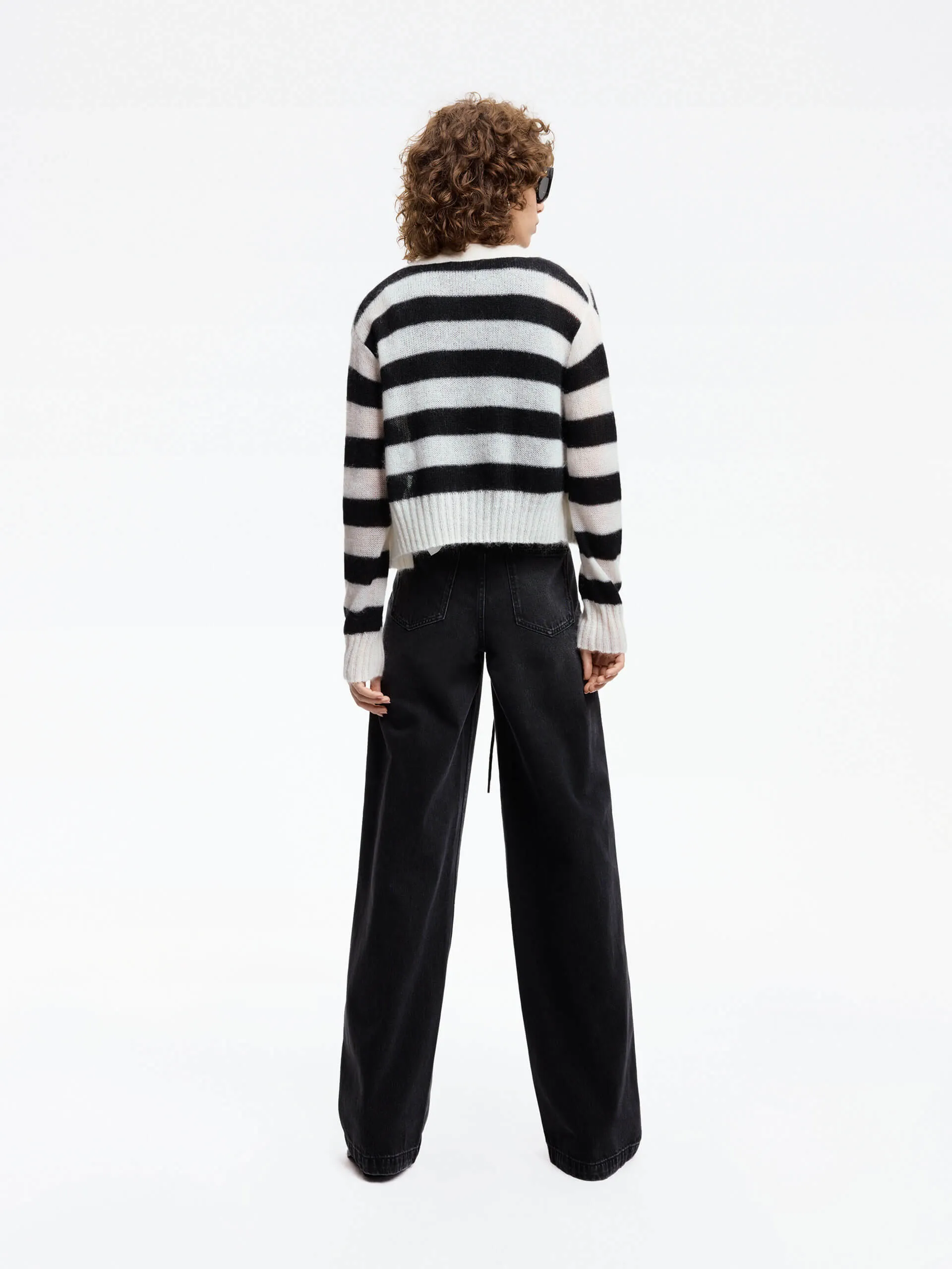 Mohair Blend Knit Cardigan