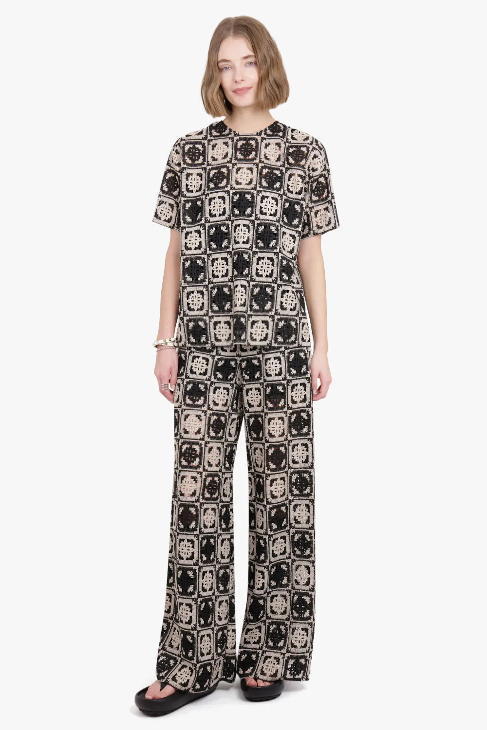 PALAZZO PANTS | MINI TILES MACRAME