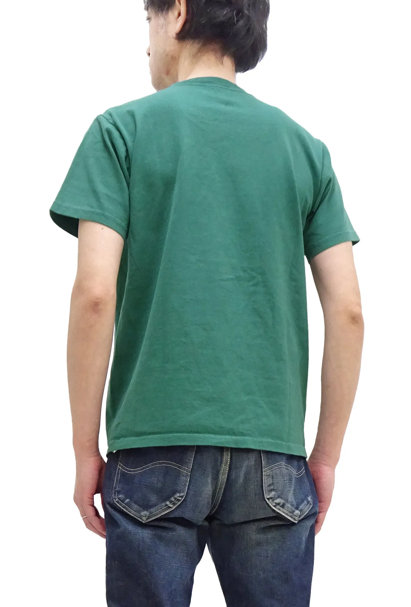 Pherrows T-Shirt Men's Short Sleeve Graphic Print Brand Logo Tee Pherrow's 24S-PT1 Green