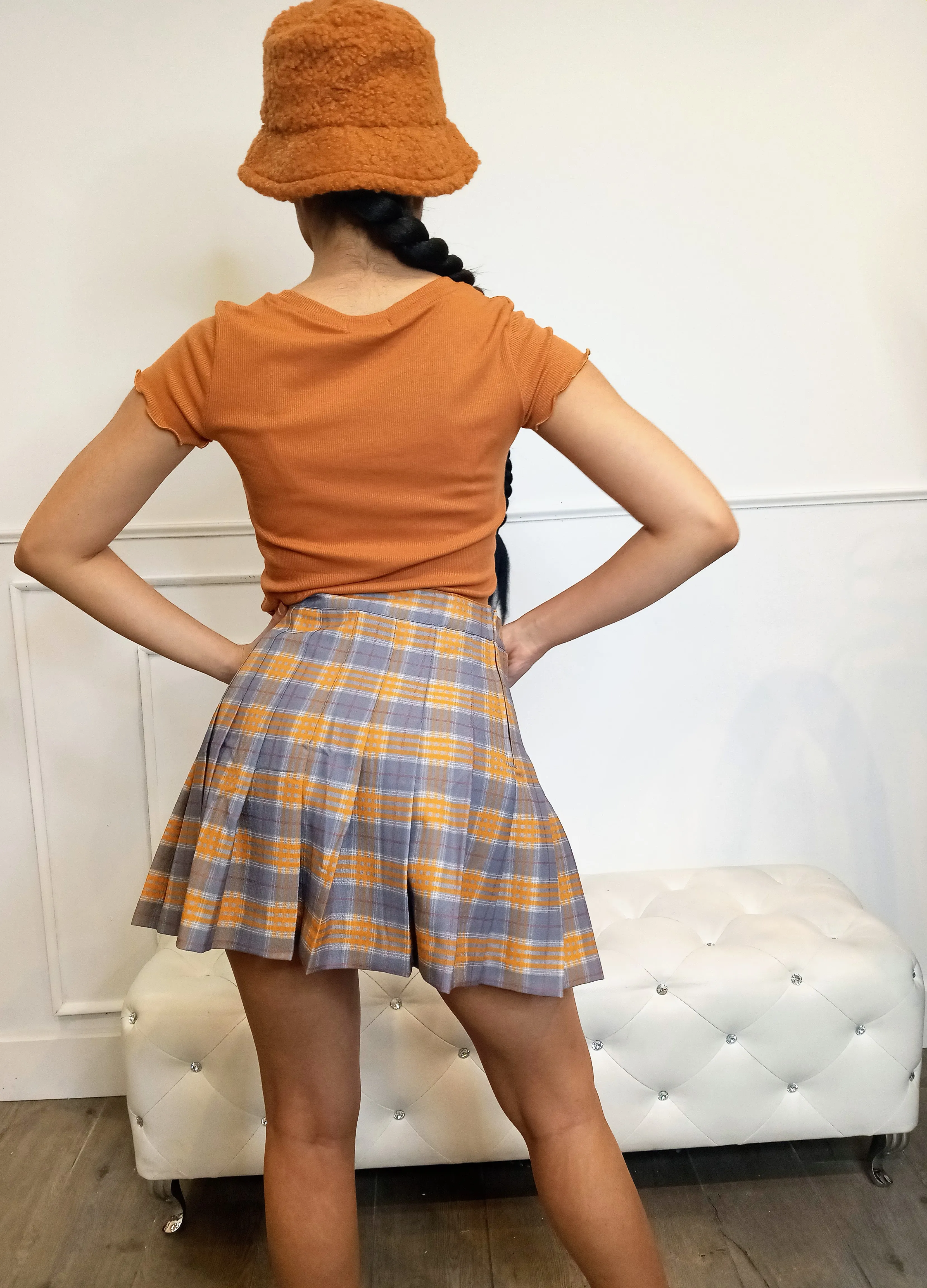 POSTER GIRL Plaid Mini Skirt