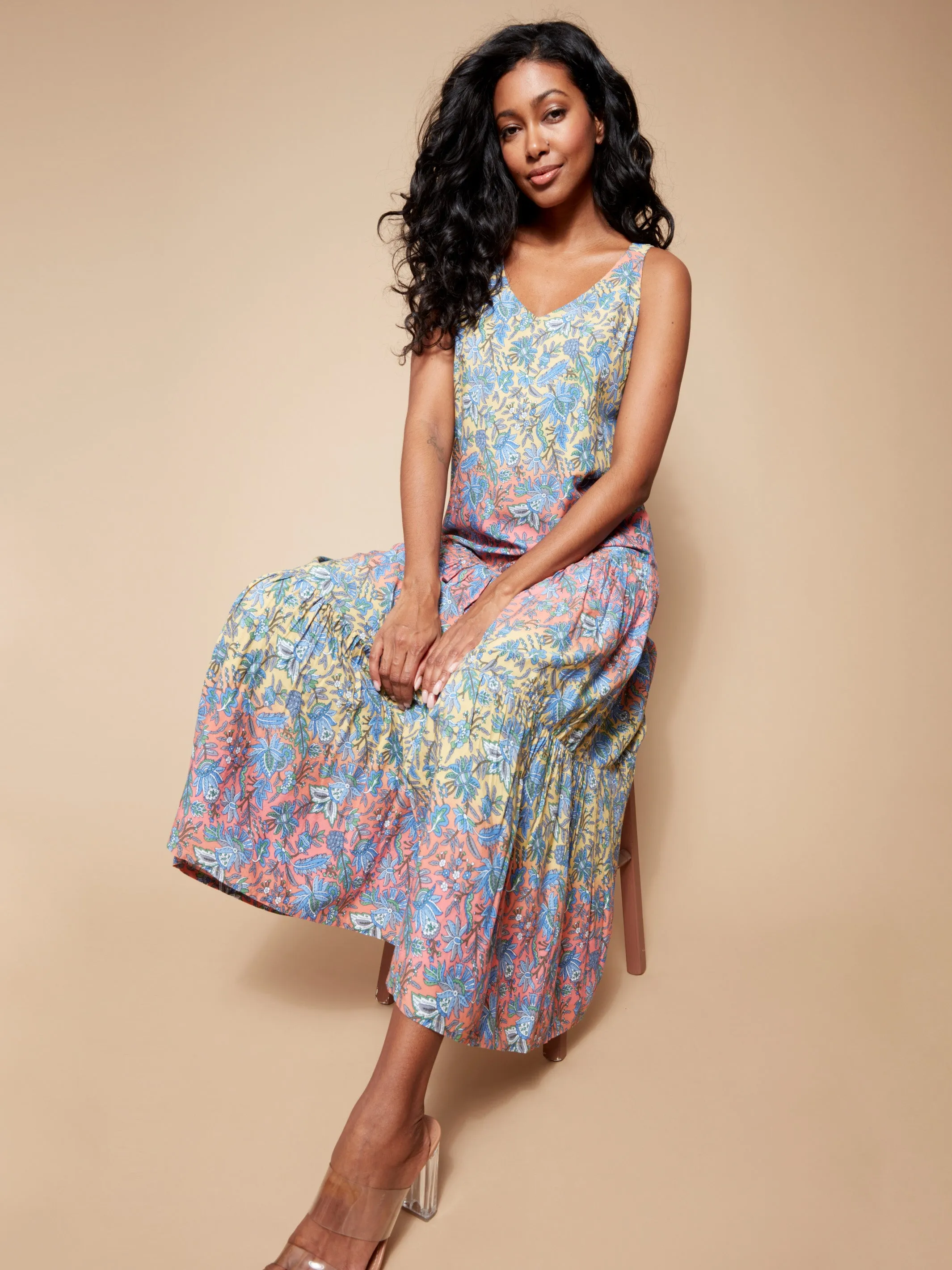 Printed Tiered Maxi Dress - Glory