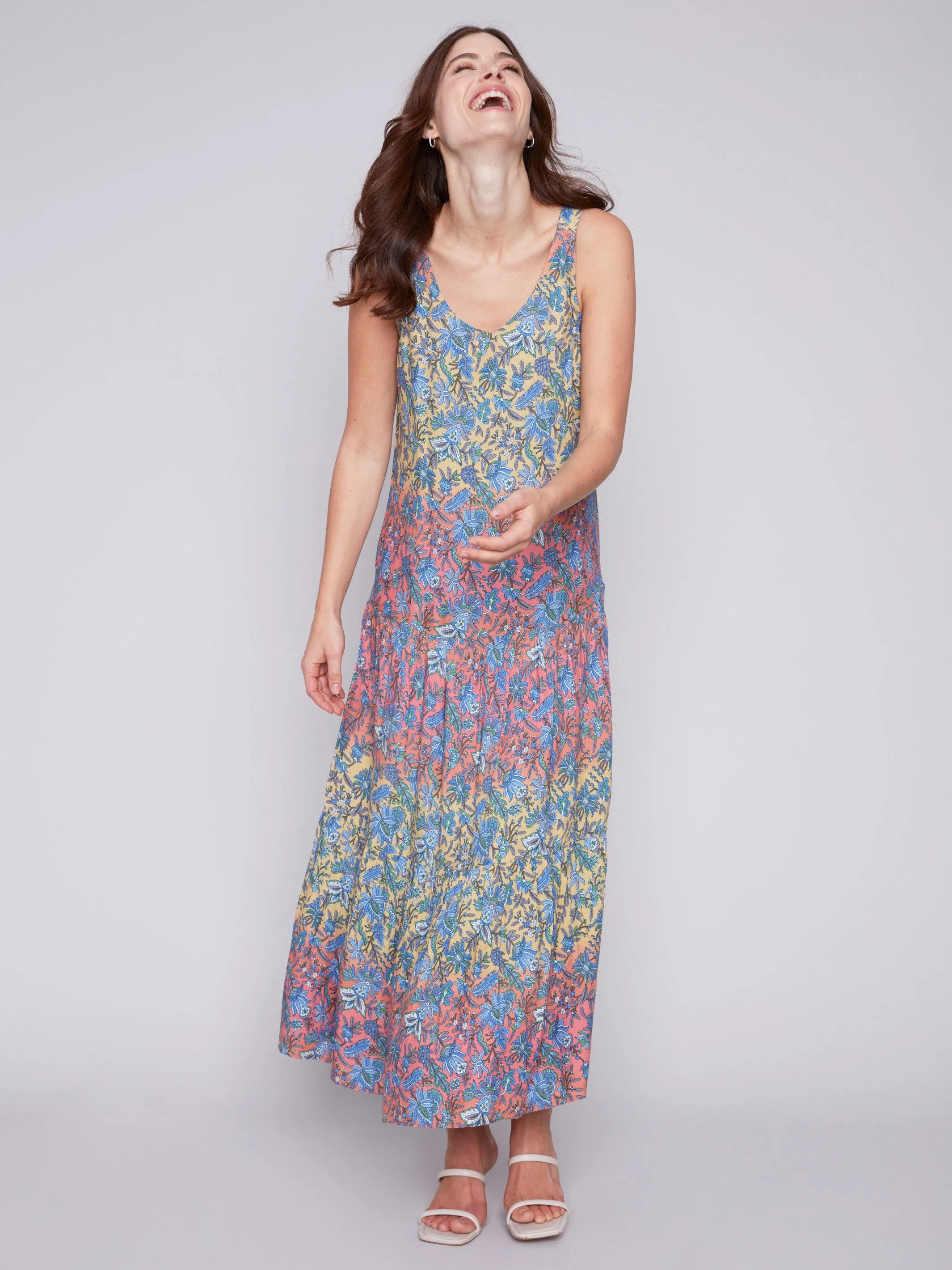 Printed Tiered Maxi Dress - Glory