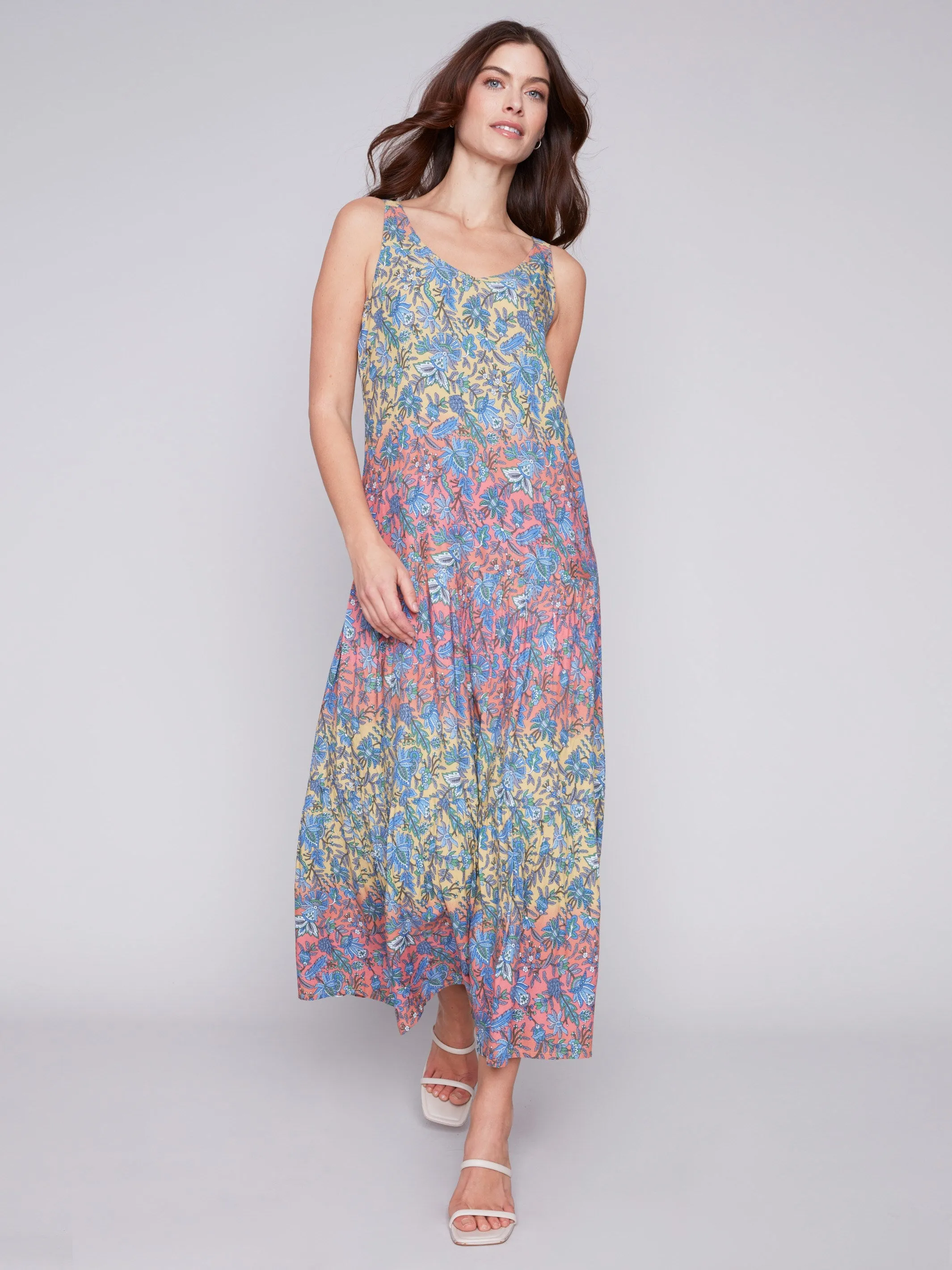 Printed Tiered Maxi Dress - Glory