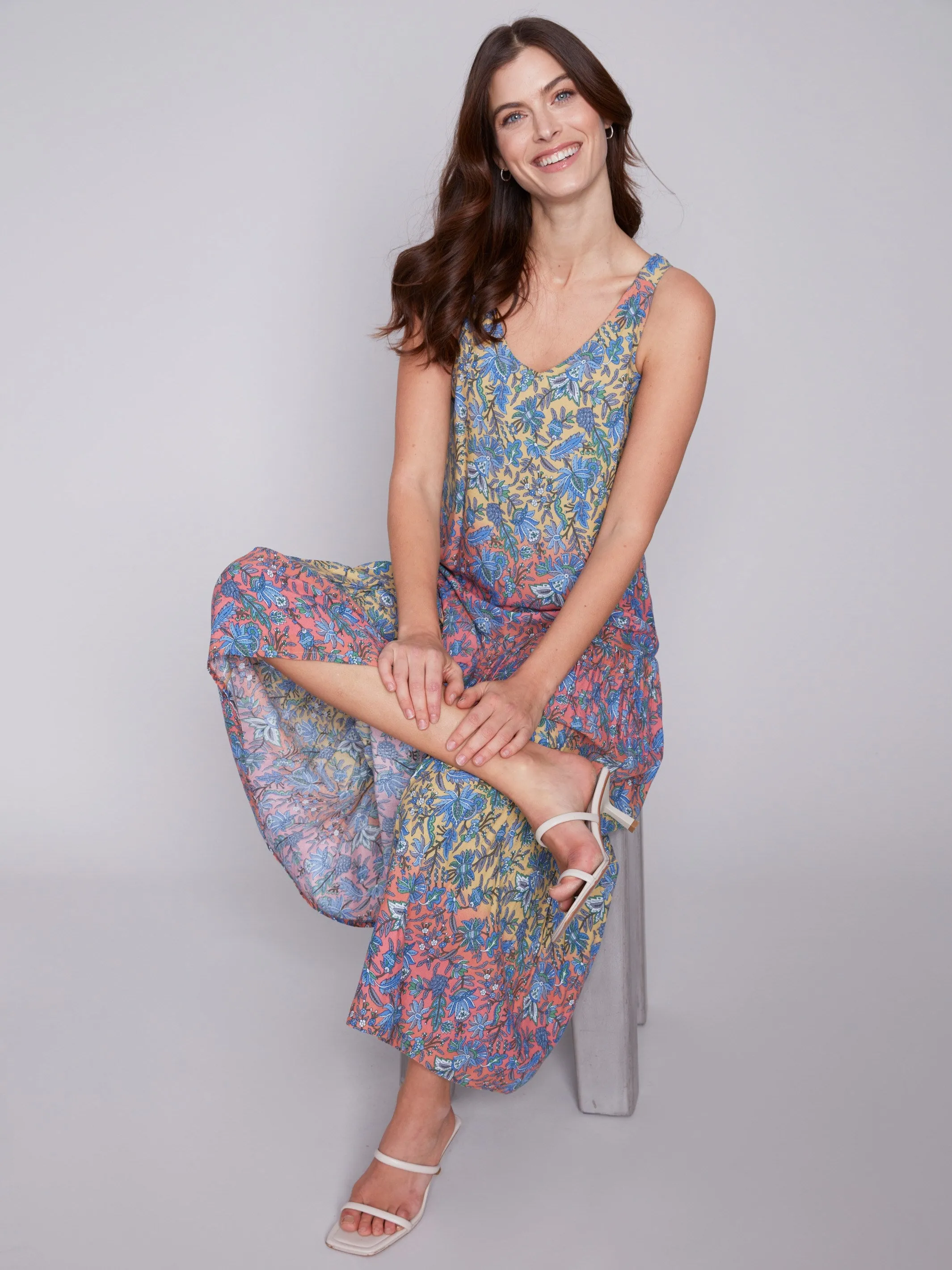 Printed Tiered Maxi Dress - Glory
