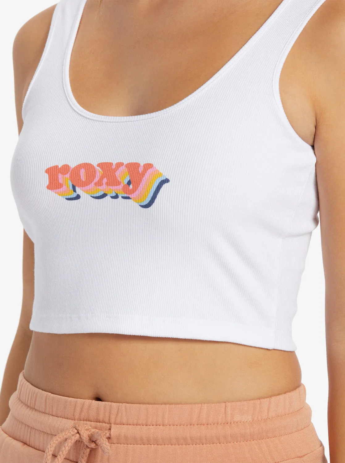 Retro Roxy Stack Tank Top - Snow White