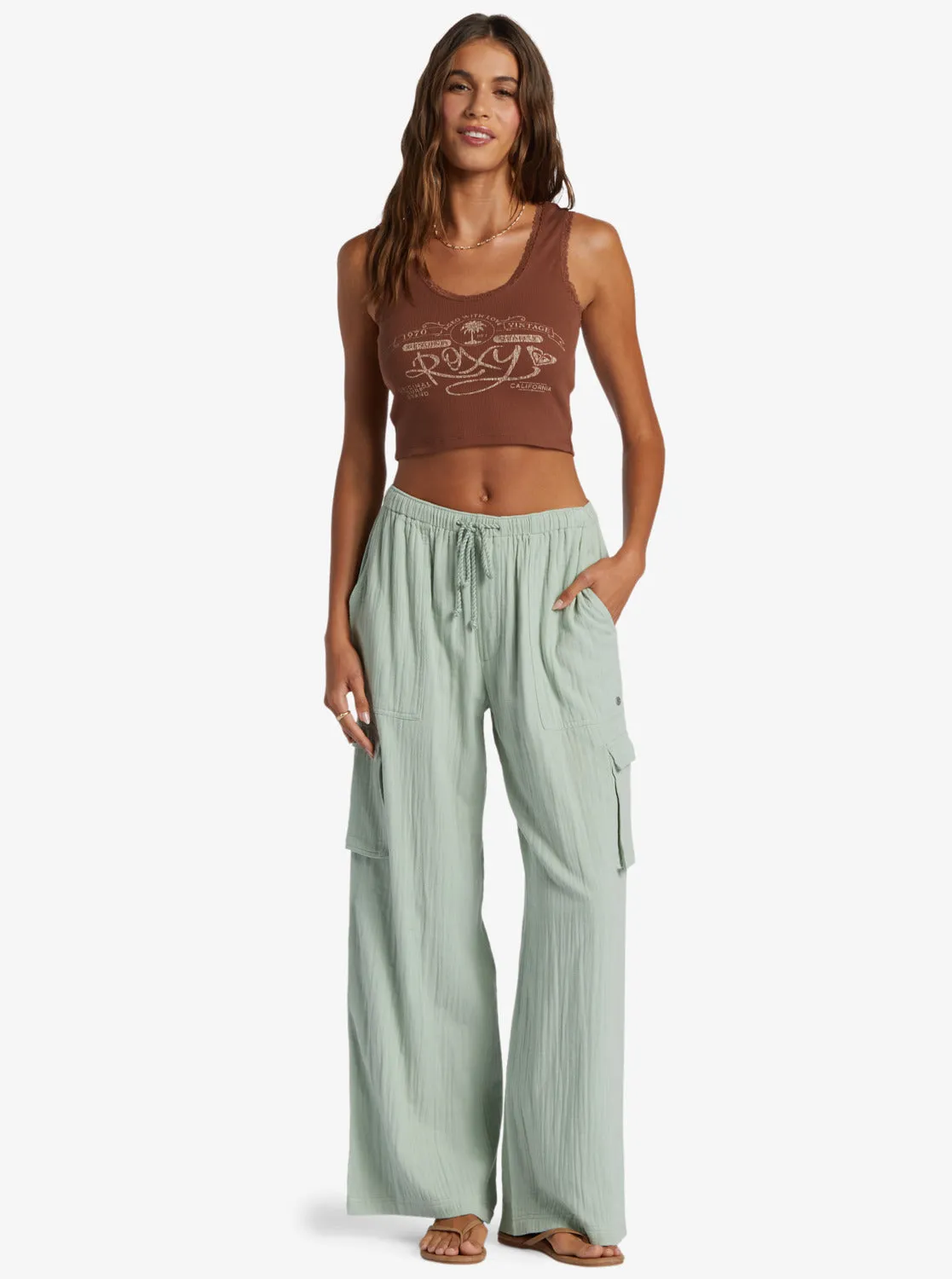 Roxy Vintage Lace Tank - Root Beer