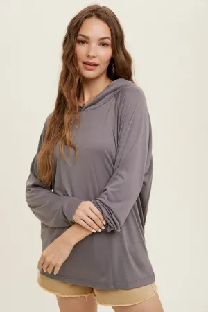 Semi Sheer Knit Hoodie