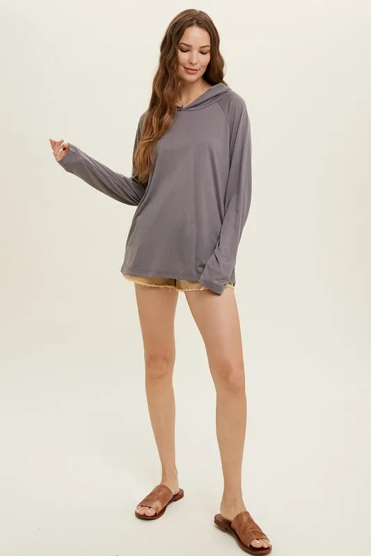 Semi Sheer Knit Hoodie