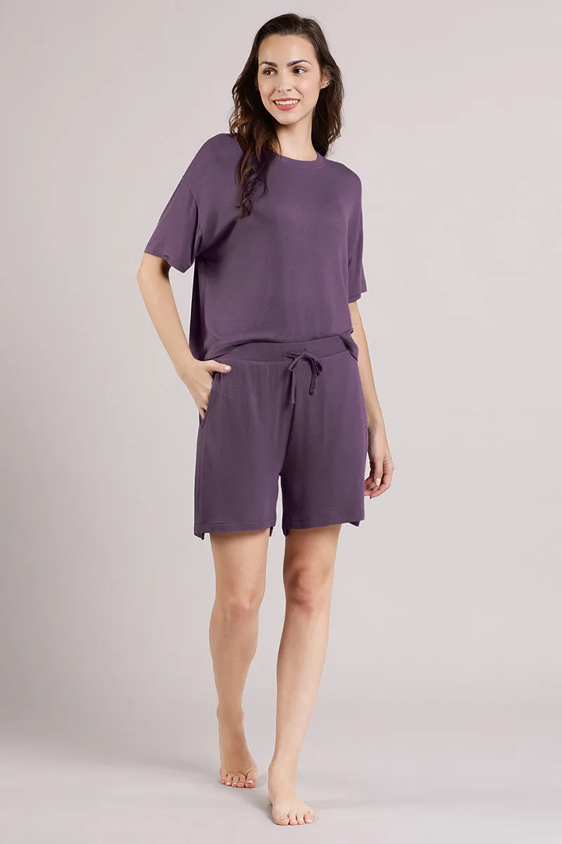 Serene Dream Shorts - Vintage Violet