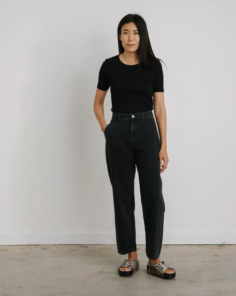 Silhouette Denim Pant in Black
