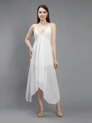 White Lace Long Beachwear Dress