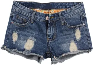 Women's Vintage Fringe Denim Shorts