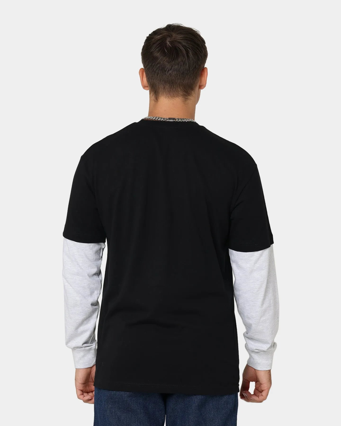 XLARGE 91 Double Long Sleeve T-Shirt Black/Snow Marle