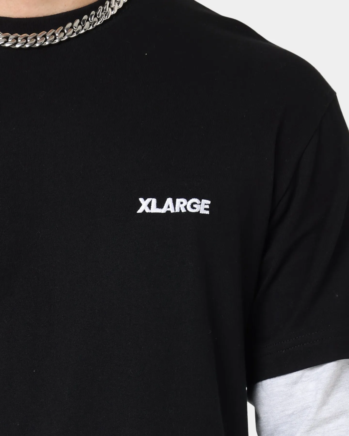 XLARGE 91 Double Long Sleeve T-Shirt Black/Snow Marle